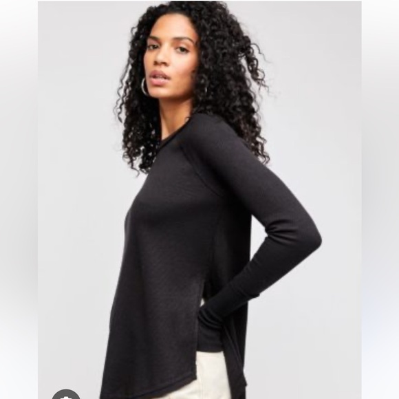 Free People Snowy Thermal in Black Size Large - Picture 2 of 9
